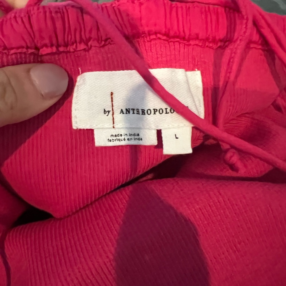 NWT Anthropologie Ruffled Halter Tank in Raspberry Med Pink Large $88 - Picture 8 of 8